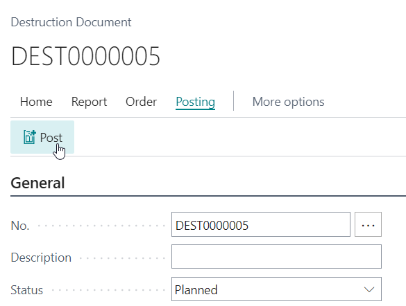 Process the destruction in BioTrack